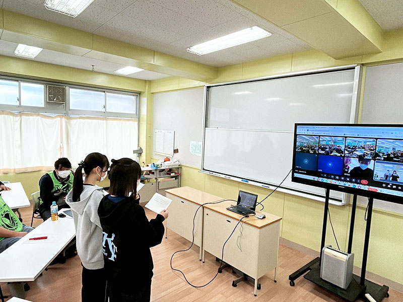 横浜市立橘中学校2年生CSR活動の様子