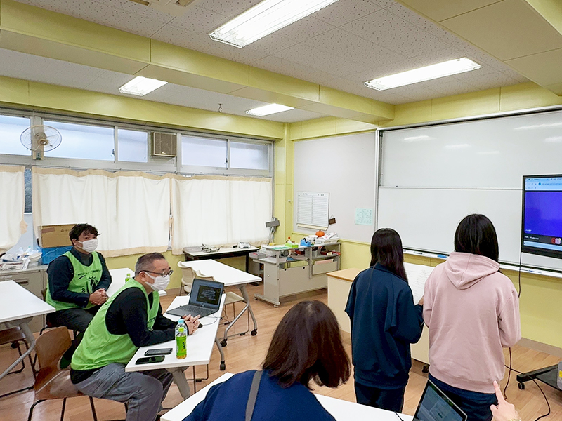 横浜市立橘中学校1年生CSR活動の様子
